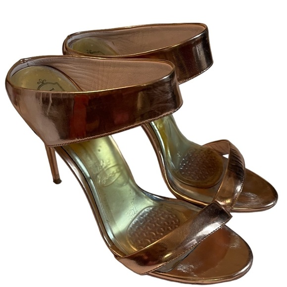 Ted Baker London Shoes Sz 8 Chablise Rose Gold Heels Mules - Picture 5 of 12